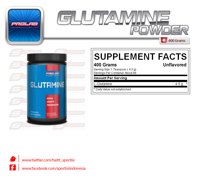 Supplement-Facts-prolab-glutamine-powder-400-grams