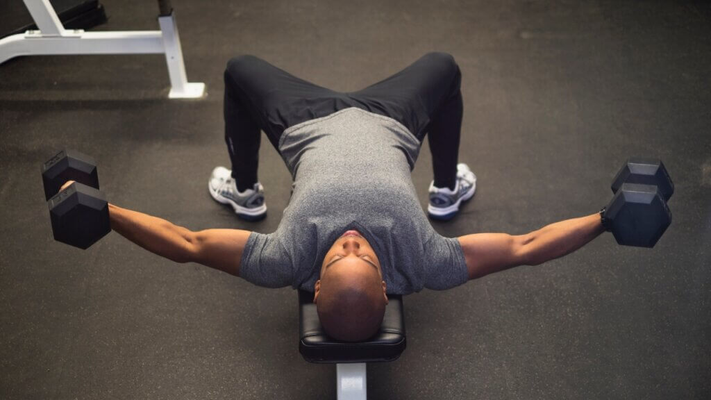 chest flyes dumbbell